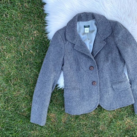 J. Crew Jackets & Blazers - J. Crew herringbone boyfriend peplum wool blazer 4